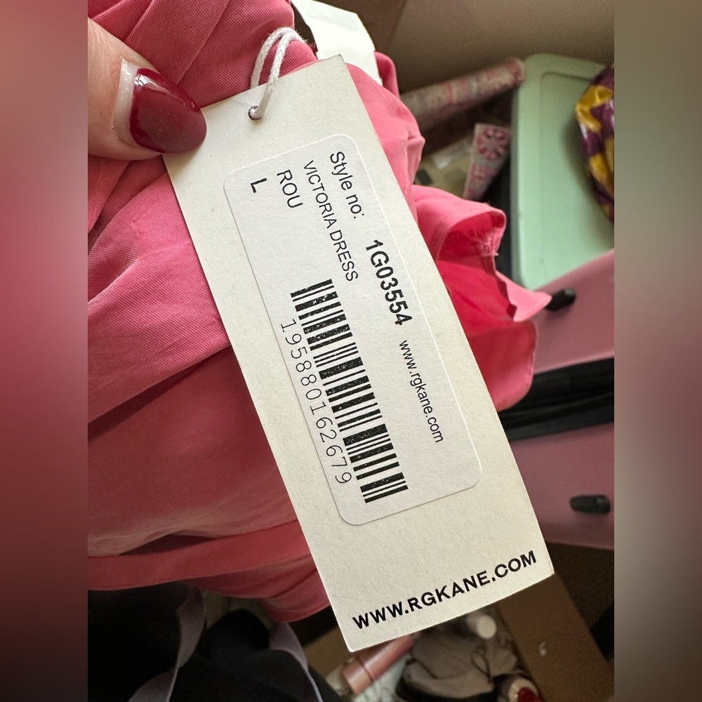 NWT R.G. Kane Victoria dress open back wedding special event midi size large - Picture 3 of 3